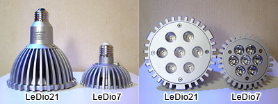 LeDio 21とLeDio 7の大きさ比較