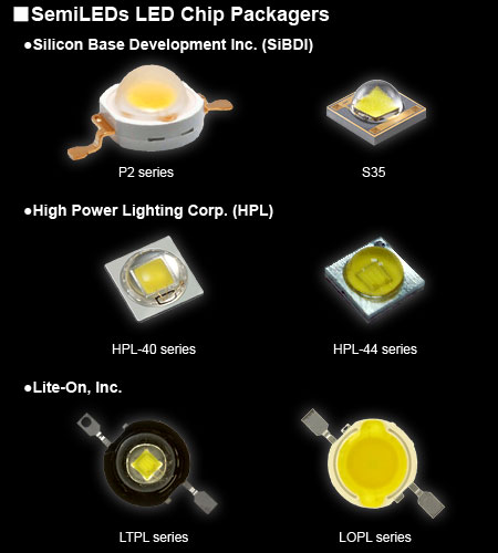 SemiLEDs社LEDチップを採用しているLEDベンダ各社