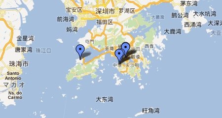 香港周辺地図