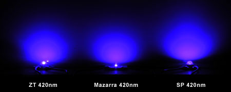 420nm LED対決 ノーマル発光状態