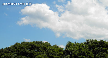 2012/08/23 12:00の金沢の天気