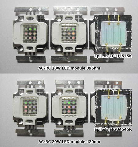 AC-RC UV 20W LEDモジュール 395nm/420nm