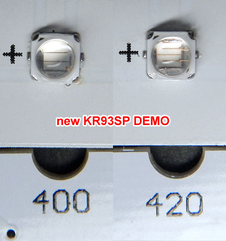新型KR93デモ機のUV系LED素子
