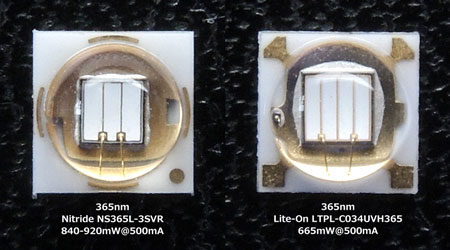 365nm UV LED：Nitride vs Lite-On