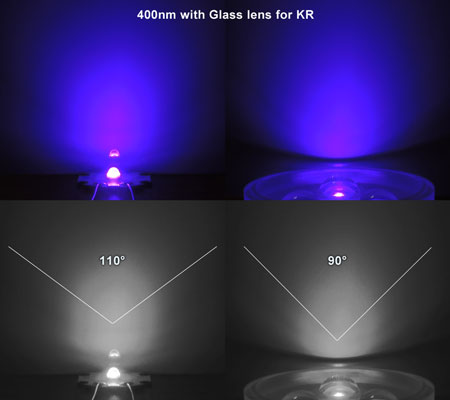 KR UV素子+レンズ ビーム比較