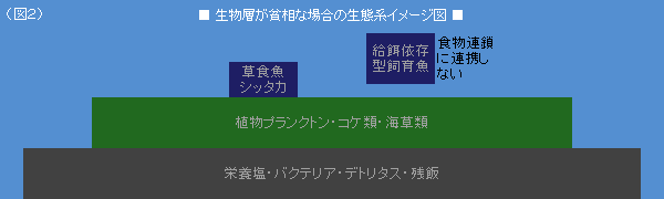 図2:生物層が貧相な生態系