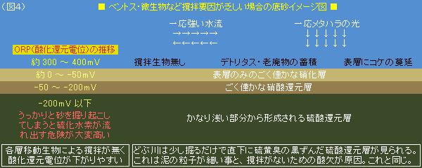 図4:撹拌の乏しい砂層